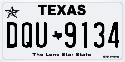TX license plate DQU9134