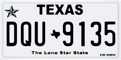 TX license plate DQU9135