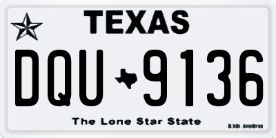 TX license plate DQU9136