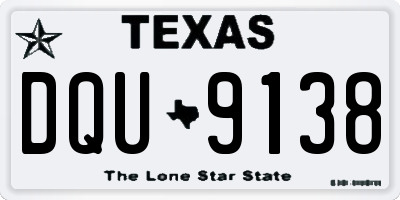 TX license plate DQU9138