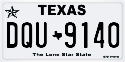 TX license plate DQU9140