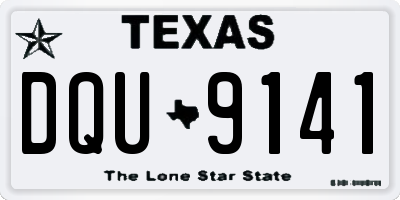 TX license plate DQU9141