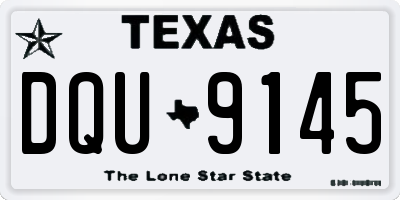 TX license plate DQU9145