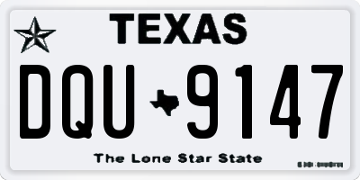 TX license plate DQU9147