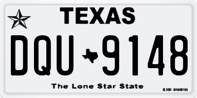 TX license plate DQU9148