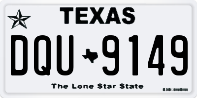 TX license plate DQU9149