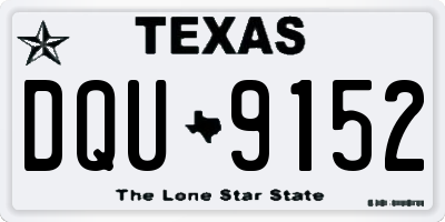 TX license plate DQU9152