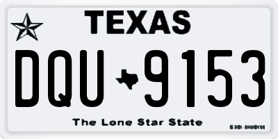 TX license plate DQU9153