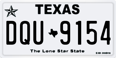 TX license plate DQU9154
