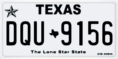 TX license plate DQU9156