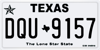 TX license plate DQU9157