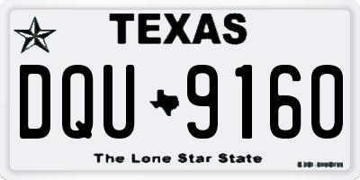 TX license plate DQU9160