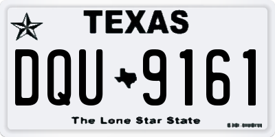 TX license plate DQU9161