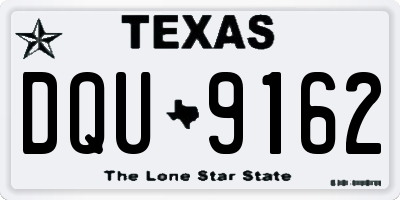 TX license plate DQU9162