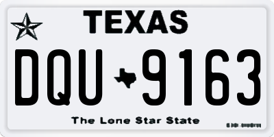 TX license plate DQU9163