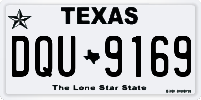 TX license plate DQU9169