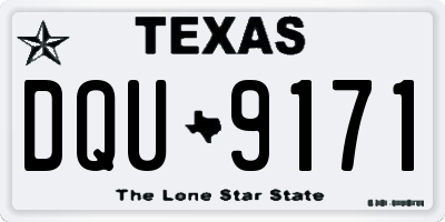 TX license plate DQU9171