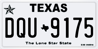 TX license plate DQU9175