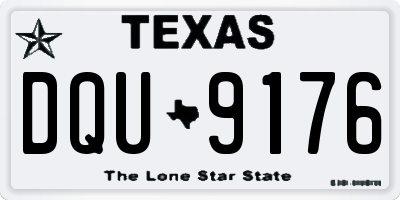 TX license plate DQU9176