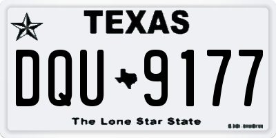 TX license plate DQU9177
