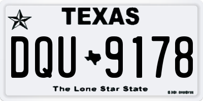 TX license plate DQU9178