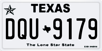 TX license plate DQU9179
