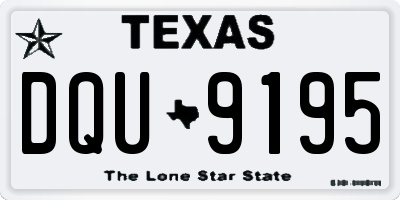 TX license plate DQU9195