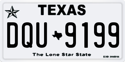 TX license plate DQU9199