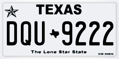 TX license plate DQU9222