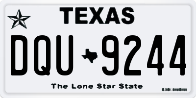 TX license plate DQU9244