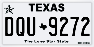 TX license plate DQU9272