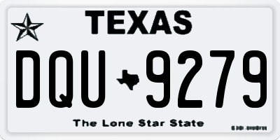 TX license plate DQU9279