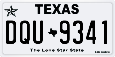TX license plate DQU9341