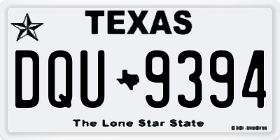 TX license plate DQU9394