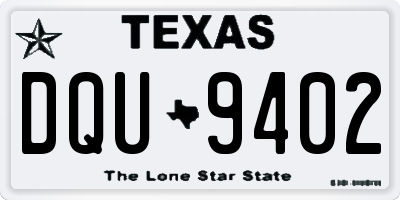 TX license plate DQU9402
