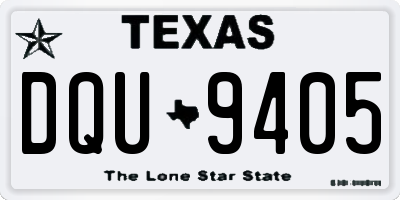 TX license plate DQU9405