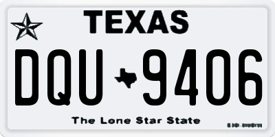 TX license plate DQU9406