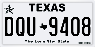 TX license plate DQU9408