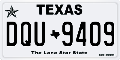 TX license plate DQU9409