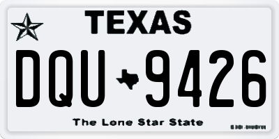 TX license plate DQU9426