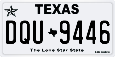 TX license plate DQU9446