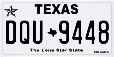 TX license plate DQU9448