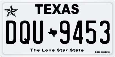 TX license plate DQU9453