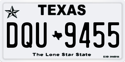 TX license plate DQU9455