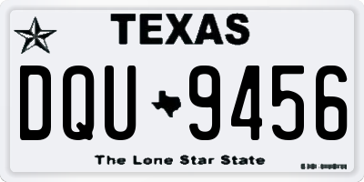 TX license plate DQU9456