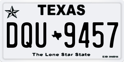 TX license plate DQU9457