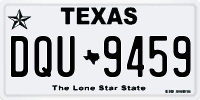 TX license plate DQU9459