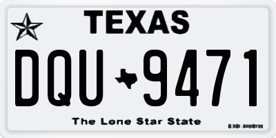 TX license plate DQU9471