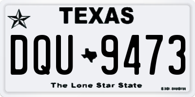 TX license plate DQU9473