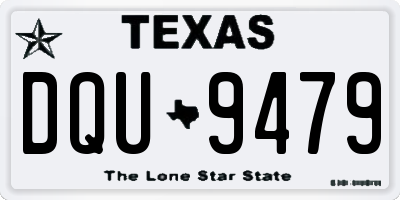 TX license plate DQU9479